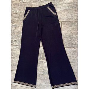 Exclusively‎ Misook Pants size Small Nautical Pull On Acrylic Trousers Dress